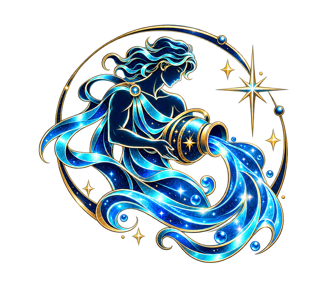 Icona Aquarius Age nello stile del banner